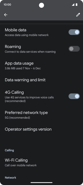 Press Wi-Fi Calling.