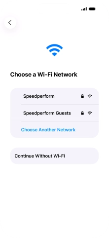 Press the required Wi-Fi network.