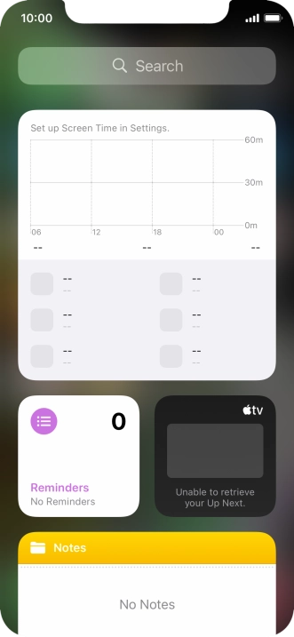 Slide your finger upwards on the screen.