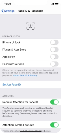 Press Set Up Face ID.