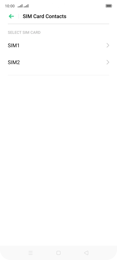 Press the name of the SIM.