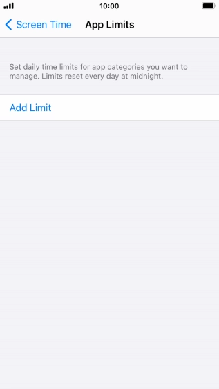 Press Add Limit.