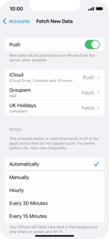 Press the indicator next to 