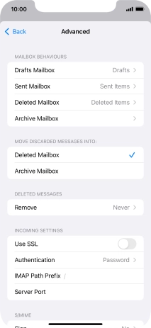 Press the indicator next to 