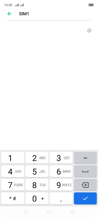 Key in +61415011501 and press the confirm icon.