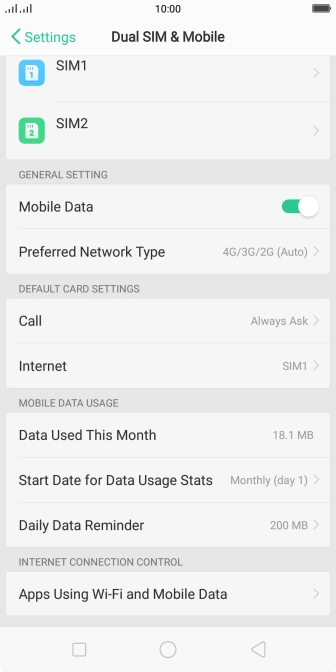 Press Apps Using Wi-Fi and Mobile Data.