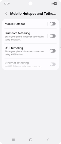 Press Mobile Hotspot.
