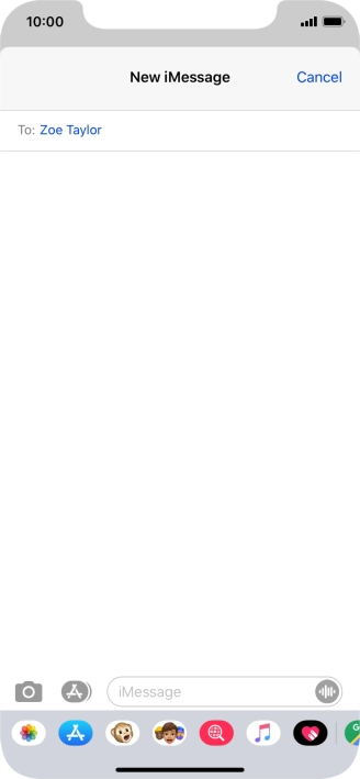 You can also send pictures, video clips, audio files and different effects in your iMessage. Follow the instructions on the screen to send your iMessage with the required content.