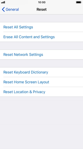 Press Reset All Settings.
