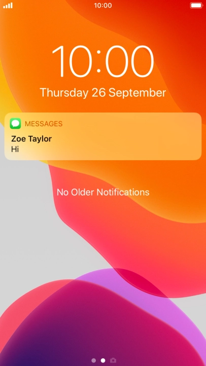 Press the required notification and follow the instructions on the screen to use the selected function.