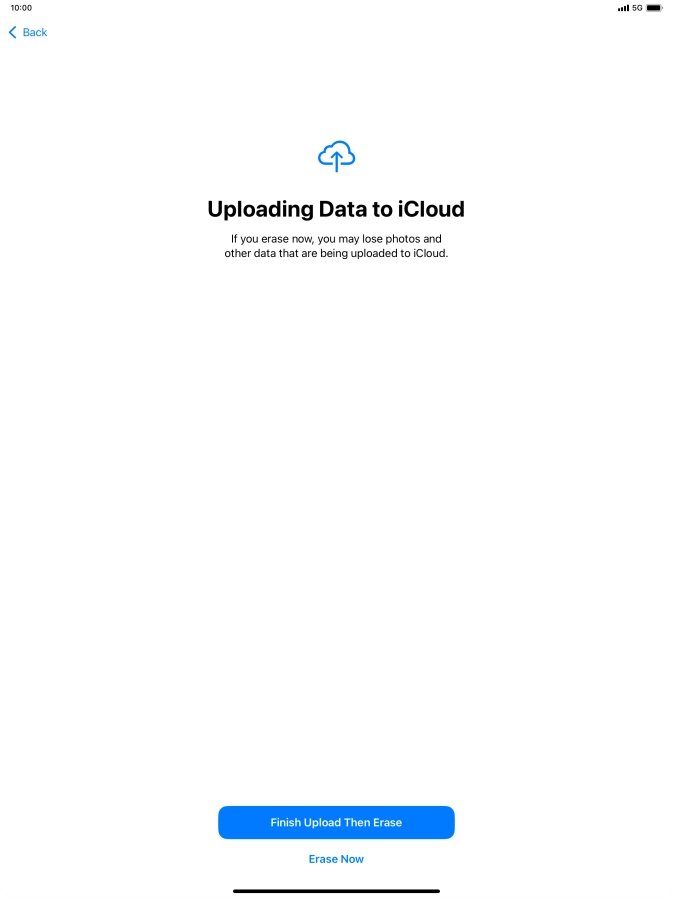 Press Erase Now. Press Erase Now.