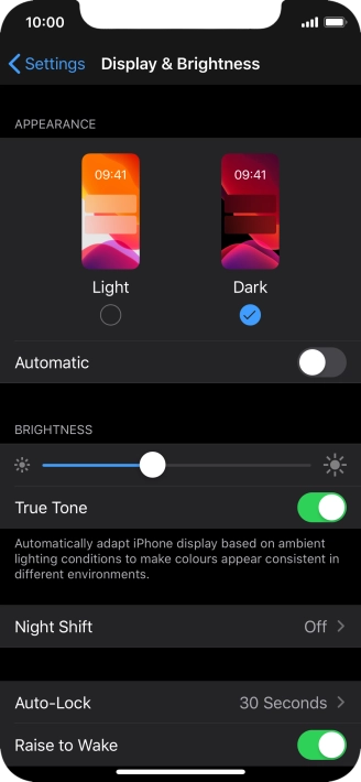 Press the indicator next to 