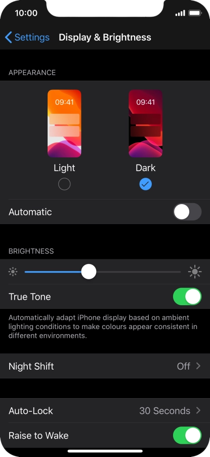 Press the indicator next to 