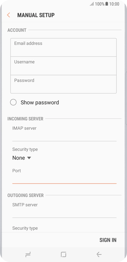 Press the field below 