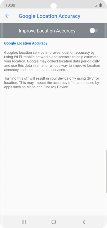If you press the indicator next to 