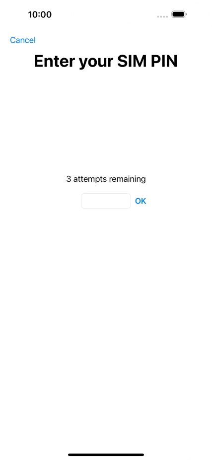 If your SIM is locked, key in your PIN and press OK.