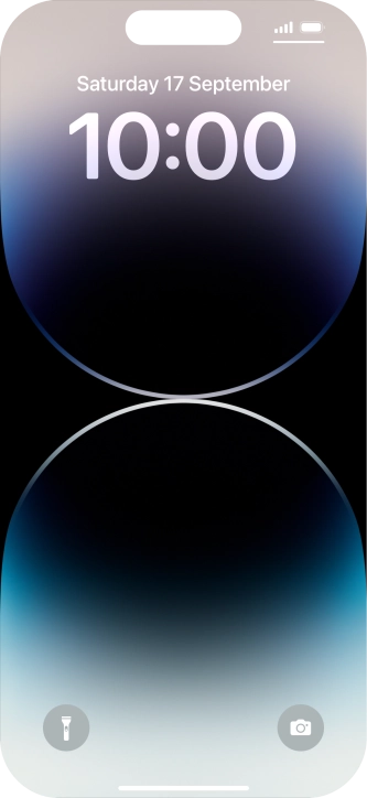 Press and hold anywhere on the lock screen.