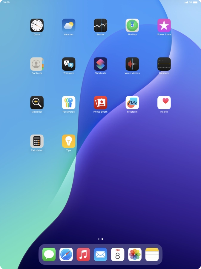 Press and hold anywhere on the home screen.