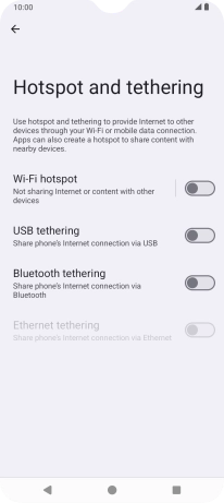 Press Wi-Fi hotspot.
