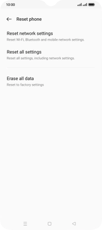 Press Erase all data.