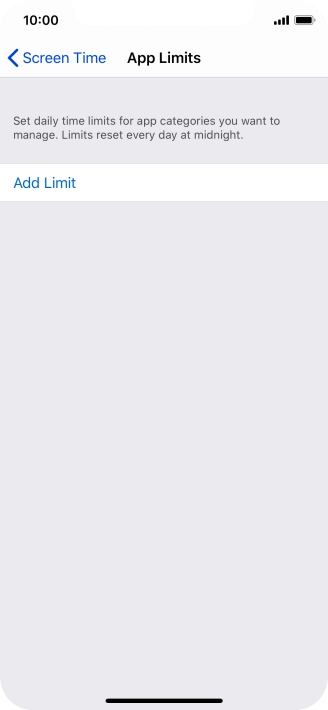 Press Add Limit.
