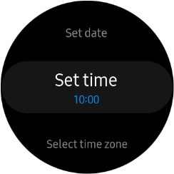 Press Set time. Press Set time.