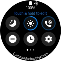 Press the suppression of calls and notifications icon.
