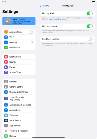 Press the indicator next to 