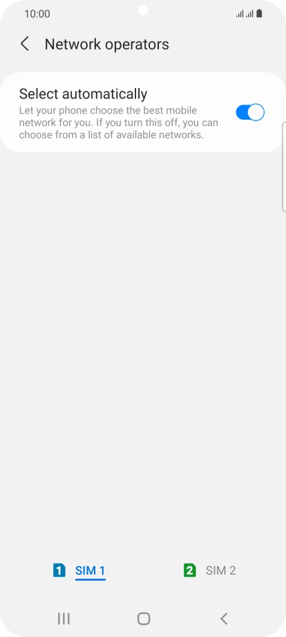 Press the name of the SIM.