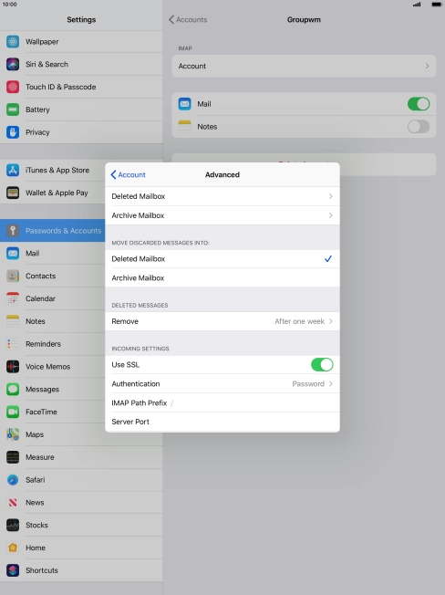 Press the indicator next to 