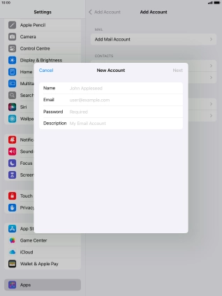Press Name and key in the required sender name.