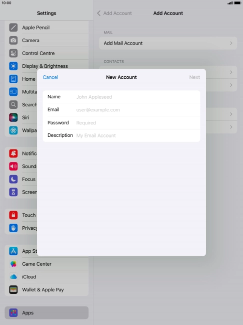 Press Name and key in the required sender name.