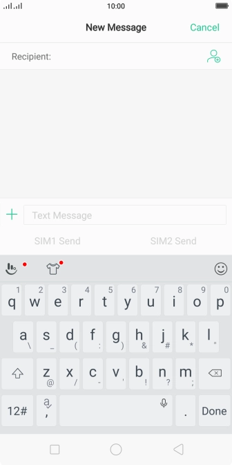 Press the field next to 