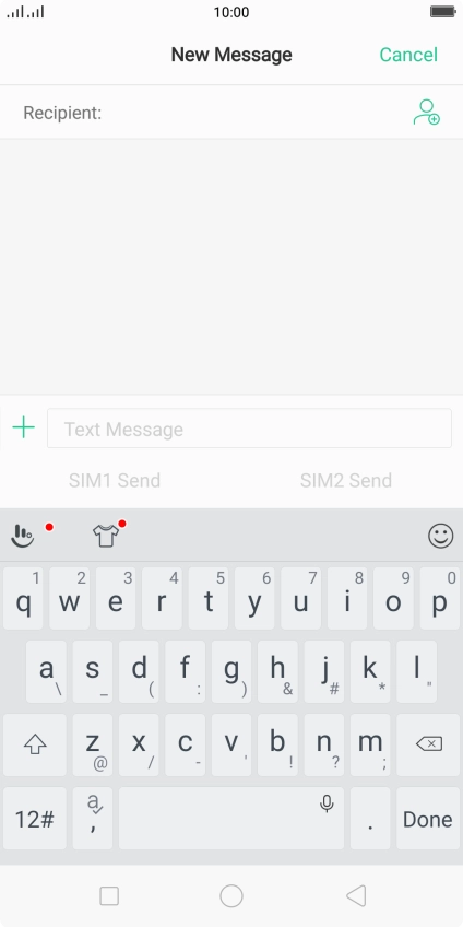 Press the field next to 