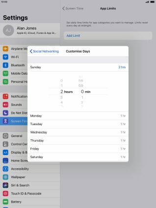 Select the required period.
