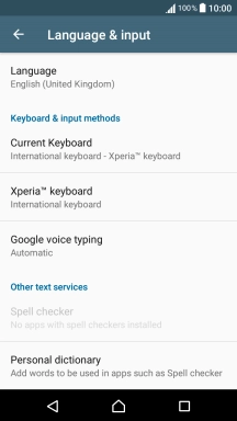 Press Xperia™ keyboard.