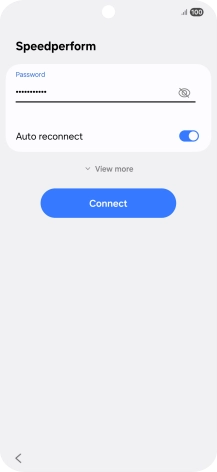 Key in the password for the Wi-Fi network and press Connect.