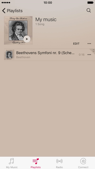 Go to the required category or playlist and press the required audio file.