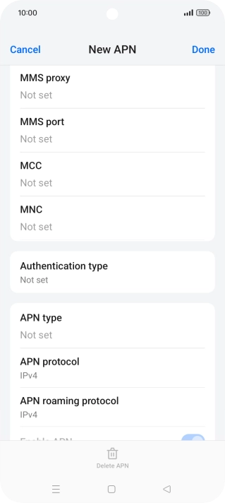 Press the field below 