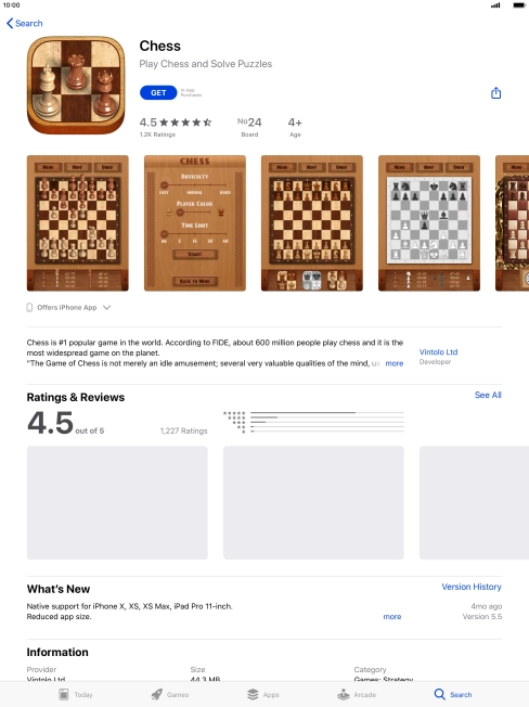 Press GET and follow the instructions on the screen to install the app.