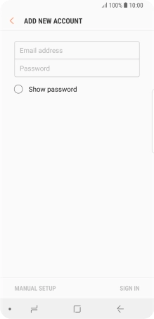 Press Email address and key in your email address.