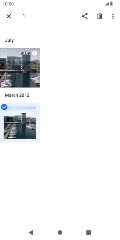 Press the required pictures or videos.