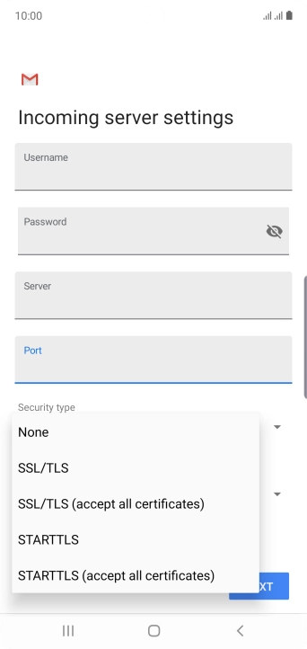 Press None to turn off the function.