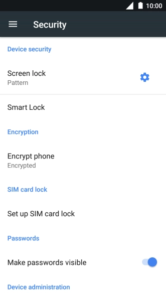 Press Screen lock and key in the current phone lock code.