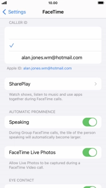 Press the required setting below 