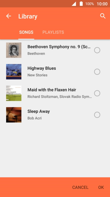 Press the required ring tones to hear them.