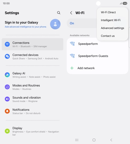 Press Intelligent Wi-Fi.
