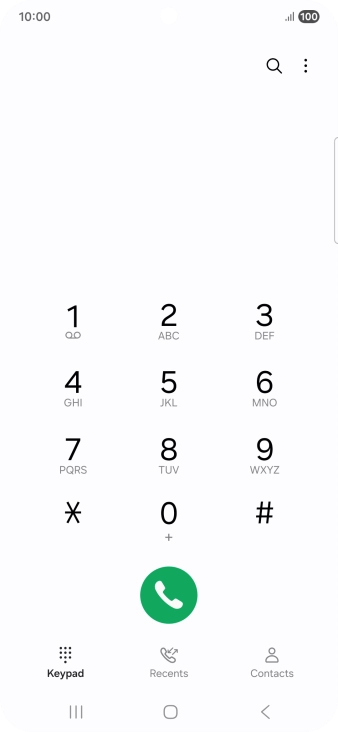 Press the menu icon.