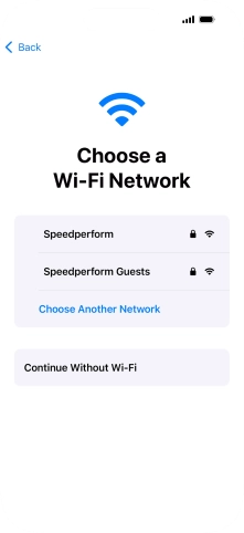 Press the required Wi-Fi network.