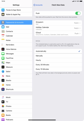 Press the indicator next to 